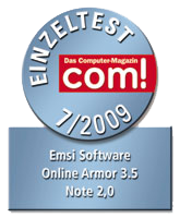 Pare-feu Online Armor Premium dans un test unique chez com! Magazine. Note 2.0 - Bien