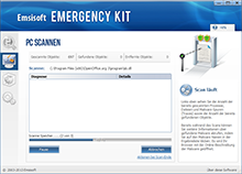 Emsisoft Free Emergency Kit - Scan läuft