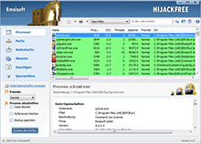 Emsisoft HiJackFree - Aktive Prozesse
