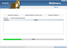 Emsisoft MalAware - Scan läuft