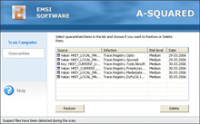 a-squared Web Malware Scanner - Quarantine