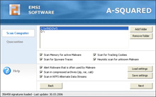 a-squared Web Malware Scanner - User-defined scan settings