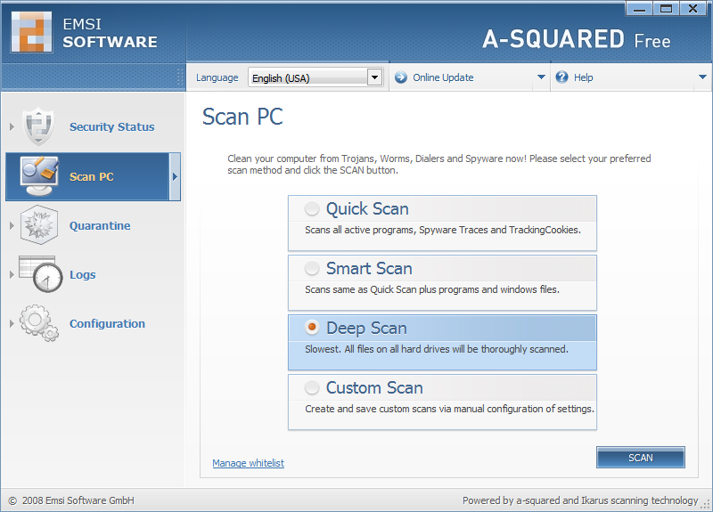 Click to view a-squared Free 4.5.0.27c screenshot