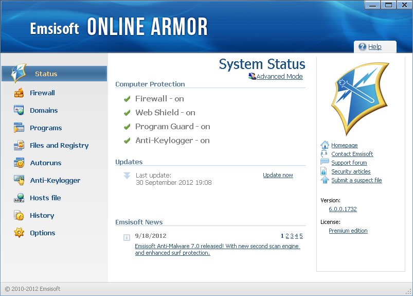 Online Armor provides extra security layers beyond typical firewalls.