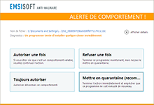 Emsisoft Anti-Malware guard alert