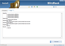 Emsisoft BlitzBlank - Aperçu Script