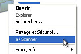 Screenshot: Kontextmenü Scan
