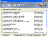Screenshot: Résultat avec tous les fichiers Malware trouvés