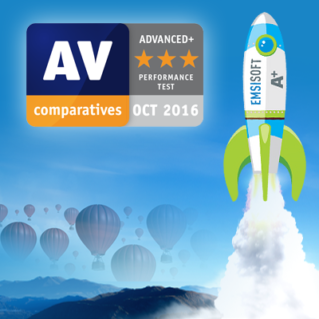 Emsisoft Anti-Malware bei Leistungstest von AV-Comparatives mit Advanced+ ausgezeichnet