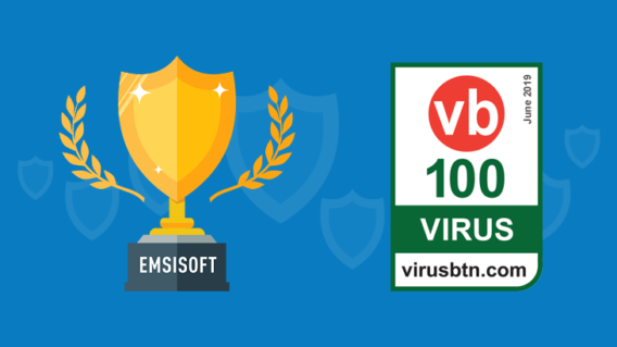 Emsisoft VB100 June 2019 Award