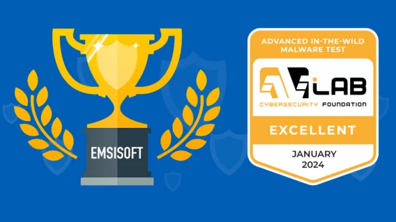 Spitzenwertung für Emsisoft in „Advanced in the Wild“-Malware-Test der AVLab Cybersecurity Foundation im Januar 2024 January 2024 Advanced In-The-Wild Malware Test