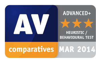 Advanced+ Rating in AV-Comparatives Proactive Test – March 2014