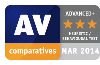 Advanced+ Rating in AV-Comparatives Proactive Test – March 2014
