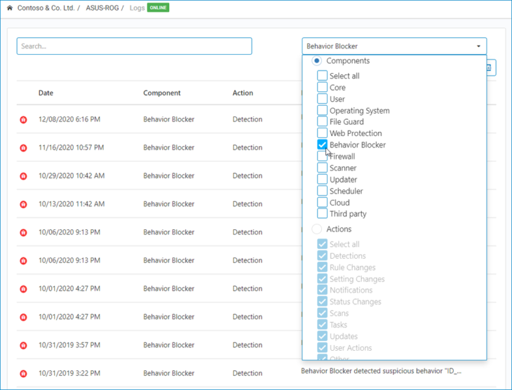 New in 2021.1 Improved reports and device logs