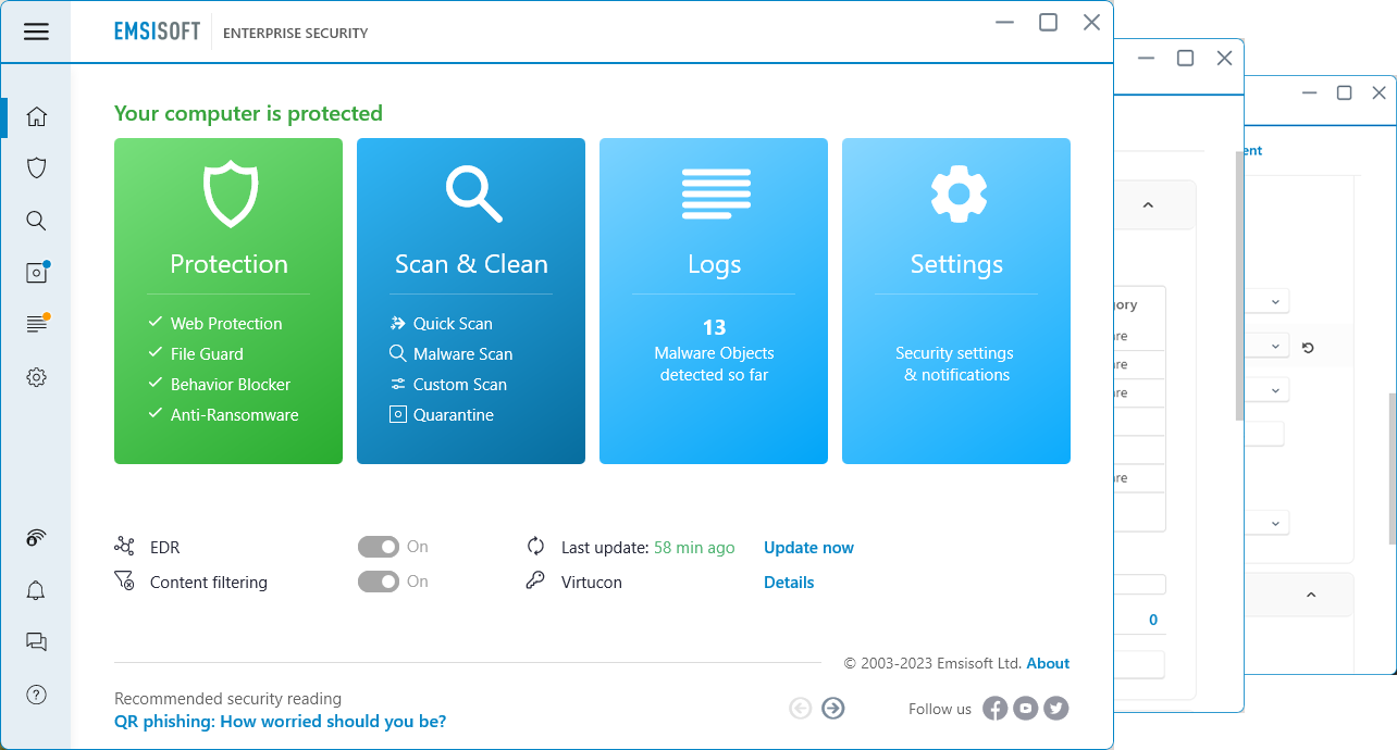 Emsisoft Anti-Malware Screenshots